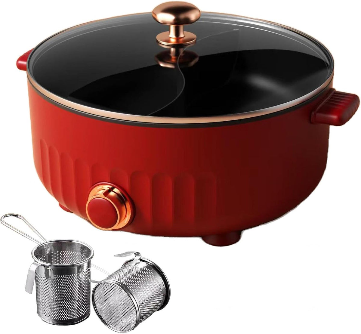 Składanie elektryczne ARTSIM, IP65, 30 cm – 6 l, 2,6 kg, Czerwony, Fondue