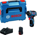 Bosch Professional Wiertarki i wkrętaki, 12 V – 3.0 Ah, Niebieski/Czarny/Czerwony, ładowarka GAL 12V-40, walizka L-BOXX)