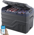 VEVOR Lodówka – 12 V, 618 x 376 x 442 mm, 32 l, Szary/Ciemnoniebieski – oświetlenie LED, Bluetooth, kompresor, 12 V samochodowa – przenośna